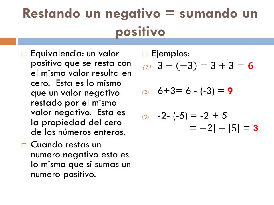 Caracteristicas De Los Numeros Positivos Rela